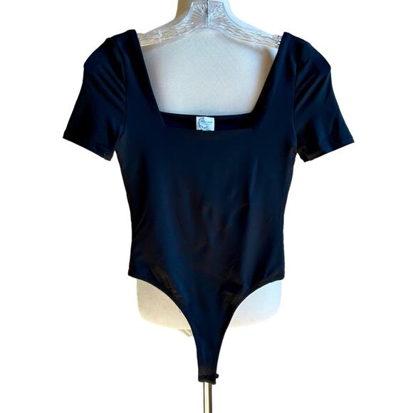 Francesca’s square neck black bodysuit sz xs - Picture 1 of 5